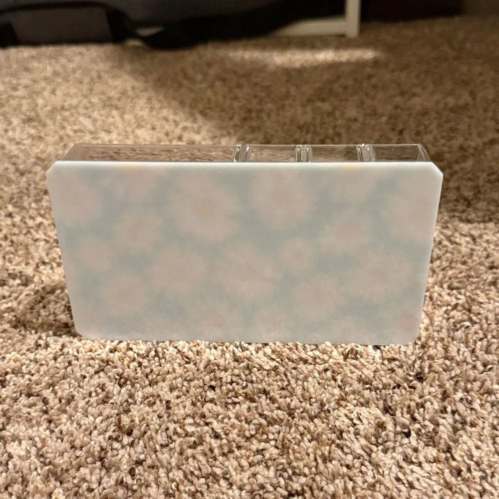 Floral Acrylic Organizer with Daisy Design